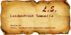 Leidenfrost Samuella névjegykártya